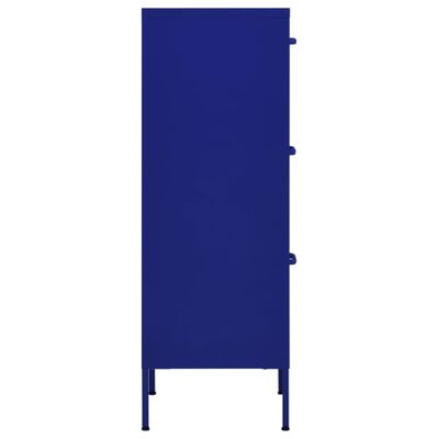 vidaXL Úložná skříň námořnická modrá 42,5 x 35 x 101,5 cm ocel