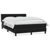 vidaXL Box spring postel s matrac&iacute; čern&aacute; 160x210 cm samet