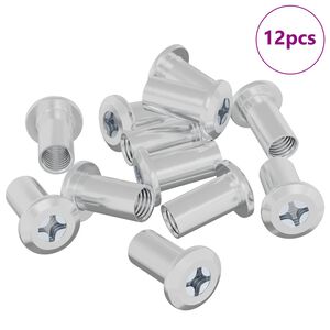 vidaXL Zaji&scaron;ťovac&iacute; matice 12 pcs Niklov&aacute; M6 x 15 mm Ocel