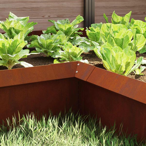 vidaXL Plaňka na &scaron;neky Rezav&aacute; 10 x 10 x 25 cm Povětrnostně odoln&aacute; ocel