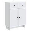 vidaXL Serv&iacute;rovac&iacute; skř&iacute;ň B&iacute;l&aacute; 66 x 34,5 x 90 cm Kompozitn&iacute; dřevo