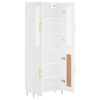vidaXL Skř&iacute;ň highboard b&iacute;l&aacute; 69,5 x 34 x 180 cm kompozitn&iacute; dřevo