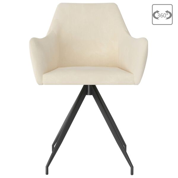 vidaXL j&iacute;deln&iacute; židle 2 ks kr&eacute;mov&eacute; samet