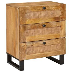 vidaXL Nočn&iacute; skř&iacute;ňka Př&iacute;rodn&iacute; 50 x 33 x 62 cm Masivn&iacute; mangov&eacute; dřevo