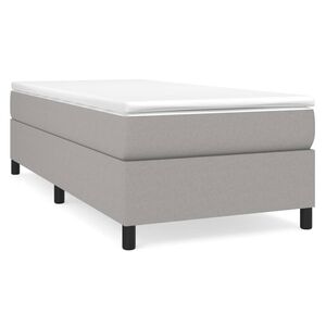 vidaXL R&aacute;m postele s boxspringem světle &scaron;ed&aacute; 80 x 200 cm textil