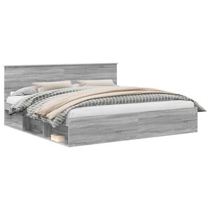 vidaXL R&aacute;m postele &Scaron;ed&aacute; Sonoma 200 x 200 cm Masivn&iacute; borov&eacute; dřevo