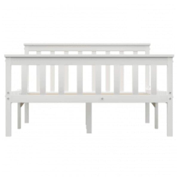 vidaXL R&aacute;m postele b&iacute;l&yacute; masivn&iacute; borovice 120 x 200 cm