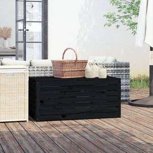 vidaXL Zahradn&iacute; box čern&yacute; 101 x 50,5 x 46,5 cm masivn&iacute; borov&eacute; dřevo