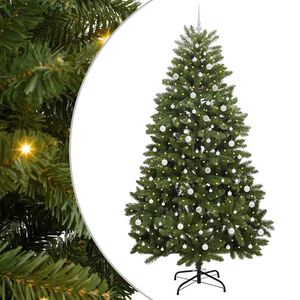 vidaXL Uměl&yacute; v&aacute;nočn&iacute; stromeček 240 cm 300 LED Tepl&aacute; b&iacute;l&aacute; PVC a ocel