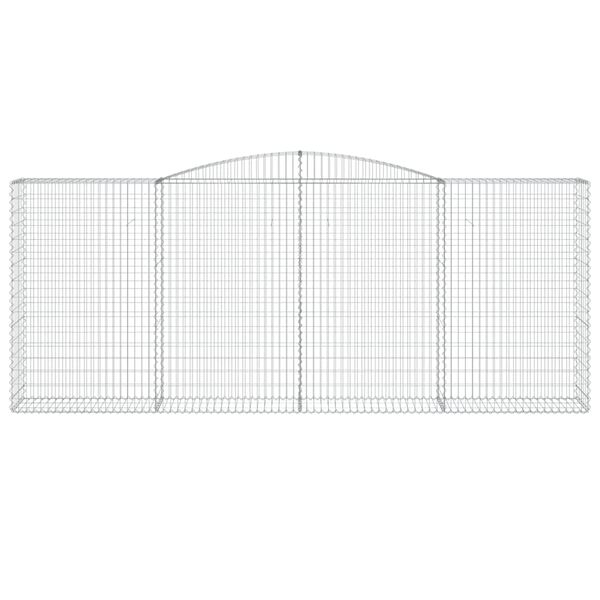 vidaXL Klenuté gabionové koše 6 ks 400x50x160/180cm pozinkované železo