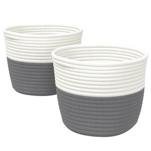 vidaXL &Uacute;ložn&eacute; ko&scaron;e 2 ks &scaron;ed&eacute; a b&iacute;l&eacute; &Oslash; 24 x 18 cm bavlna