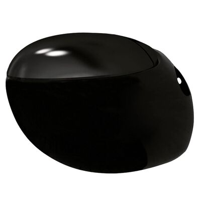 Nové závěsné černé WC vejčitého tvaru