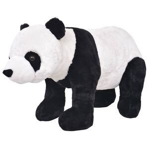vidaXL Stoj&iacute;c&iacute; ply&scaron;ov&aacute; hračka panda čern&aacute; a b&iacute;l&aacute; XXL