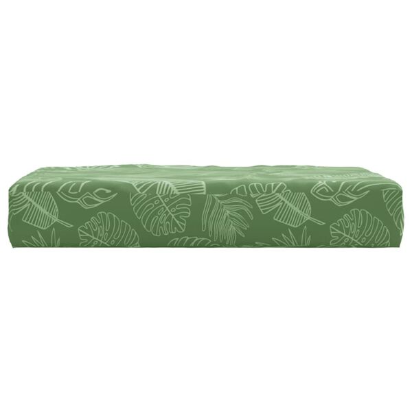 vidaXL Podu&scaron;ka na palety vzor listů 60 x 60 x 8 cm oxfordsk&aacute; l&aacute;tka