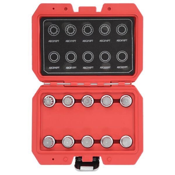 vidaXL 10dílná sada klíčů na matice kol pro Volkswagen