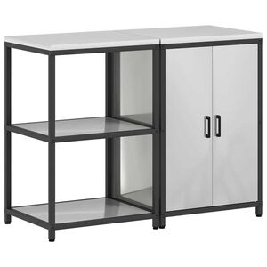 vidaXL Kuchyňská skladovací sada 2 pcs Stříbrná Pozinkovaná ocel