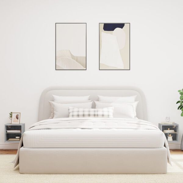 vidaXL N&aacute;stěnn&eacute; TV skř&iacute;ňky s LED 2 ks betonově &scaron;ed&eacute; 30 x 28,5 x 30 cm