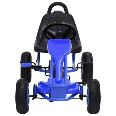 vidaXL Šlapací motokára s pneumatikami modrá