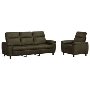 vidaXL Set pohovek 2 pcs Arm&aacute;dně zelen&aacute; Uměl&aacute; semi&scaron;ov&aacute; kůže