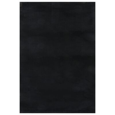 vidaXL Pratelný koberec krátký vlas 160 x 230 cm protiskluzový černý