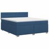 vidaXL Postel boxspring s matrac&iacute; s čelo Modr&aacute; 160 x 200 cm Textil