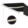 vidaXL Automatick&aacute; mark&yacute;za roleta LED a senzor větru 5x3 m antracitov&aacute;