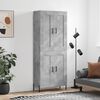 vidaXL Skř&iacute;ň highboard betonově &scaron;ed&aacute; 69,5x34x180 cm kompozitn&iacute; dřevo