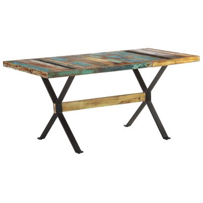 vidaXL Jídelní stůl 160 x 80 x 76 cm masivní recyklované dřevo