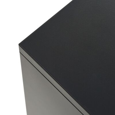 vidaXL Příborník kovový industriální styl 120 x 35 x 70 cm černý