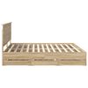 vidaXL R&aacute;m postele s čelo Sonoma dub 200 x 200 cm Inžen&yacute;rsk&eacute; dřevo