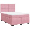 vidaXL Box spring postel s matrac&iacute; růžov&aacute; 140x190 cm samet
