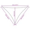vidaXL Stínící plachta oxfordská látka trojúhelník 5 x 7 x 7 m cihlová