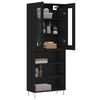 vidaXL Skř&iacute;ň highboard čern&aacute; 69,5 x 34 x 180 cm kompozitn&iacute; dřevo