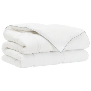 vidaXL Souprava přikr&yacute;vek a pol&scaron;t&aacute;řů 135 x 200 cm Zima 350 gsm B&iacute;l&aacute;