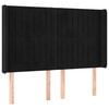 vidaXL Čelo postele typu u&scaron;&aacute;k čern&eacute; 147x16x118/128 cm samet