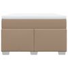 vidaXL Box spring postel s matrac&iacute; cappuccino 120x190 cm uměl&aacute; kůže