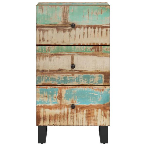 vidaXL Př&iacute;born&iacute;k se 3 z&aacute;suvkami 40x33,5x75cm masivn&iacute; recyklovan&eacute; dřevo