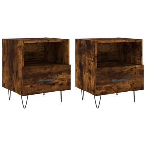 vidaXL Nočn&iacute; stolky 2 ks kouřov&yacute; dub 40x35x47,5 cm kompozitn&iacute; dřevo