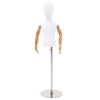 vidaXL Nastaviteln&yacute; manek&yacute;n 120-157 cm s podstavcem Unisex PP B&iacute;l&aacute;