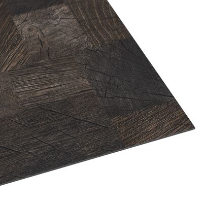 vidaXL Podlahová krytina PVC samolepicí 5,11 m² struktura dřeva hnědá