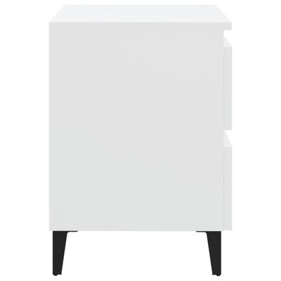 vidaXL Noční stolek bílý 40 x 35 x 50 cm dřevotříska