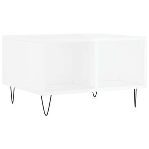 vidaXL Konferenčn&iacute; stolek b&iacute;l&yacute; s leskem 60x50x36,5 cm kompozitn&iacute; dřevo