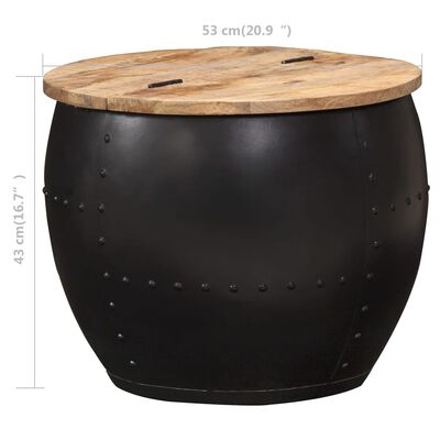 vidaXL Konferenční stolek kulatý 53 x 43 cm masivní mangovníkové dřevo