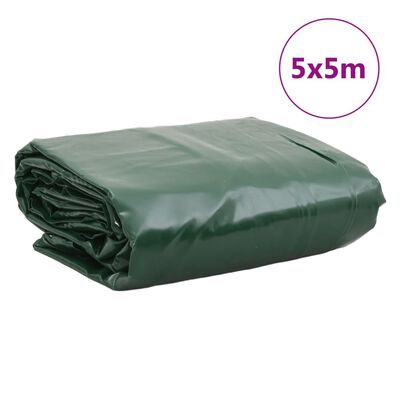 vidaXL Plachta zelená 5 x 5 m 650 g/m²