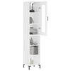 vidaXL Skř&iacute;ň highboard b&iacute;l&aacute; 34,5 x 34 x 180 cm kompozitn&iacute; dřevo