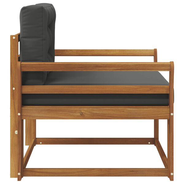 vidaXL Venkovn&iacute; středn&iacute; pohovka Masivn&iacute; ak&aacute;tov&eacute; dřevo Př&iacute;rodn&iacute;