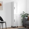 vidaXL Skř&iacute;ň highboard b&iacute;l&aacute; s vysok&yacute;m leskem 34,5x34x180 cm kompozit