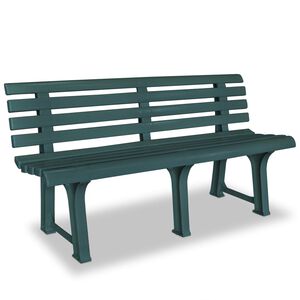 vidaXL Zahradn&iacute; lavice 145,5 cm plastov&aacute; zelen&aacute;
