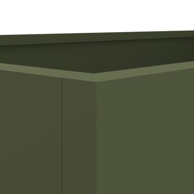 vidaXL Truhlík olivově zelený 62x47x46 cm ocel válcovaná za studena
