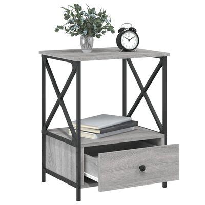 vidaXL Noční stolek šedý sonoma 50 x 41 x 65 cm kompozitní dřevo